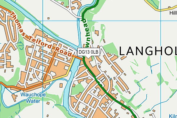 DG13 0LB map - OS VectorMap District (Ordnance Survey)