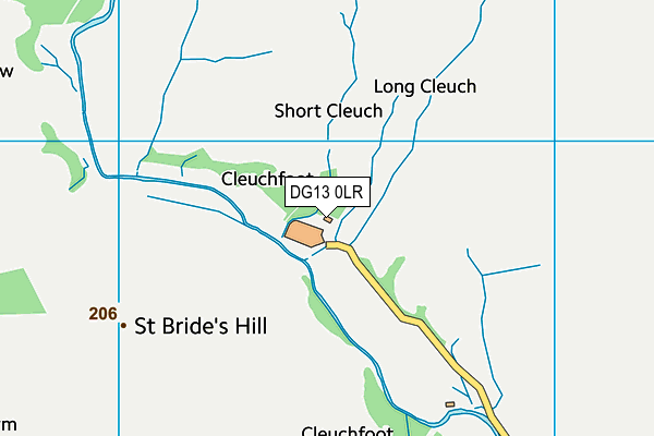 DG13 0LR map - OS VectorMap District (Ordnance Survey)