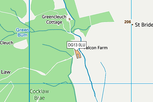 DG13 0LU map - OS VectorMap District (Ordnance Survey)