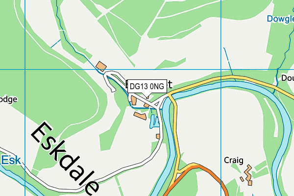 DG13 0NG map - OS VectorMap District (Ordnance Survey)