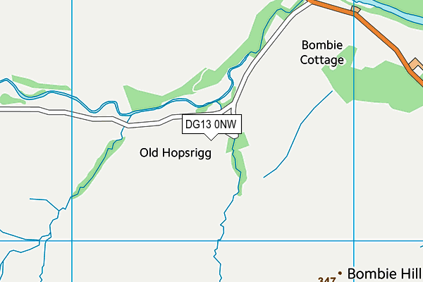 DG13 0NW map - OS VectorMap District (Ordnance Survey)