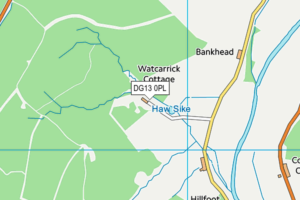 DG13 0PL map - OS VectorMap District (Ordnance Survey)