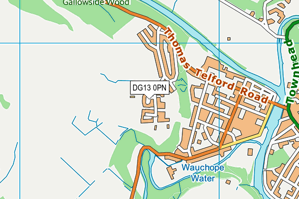 DG13 0PN map - OS VectorMap District (Ordnance Survey)