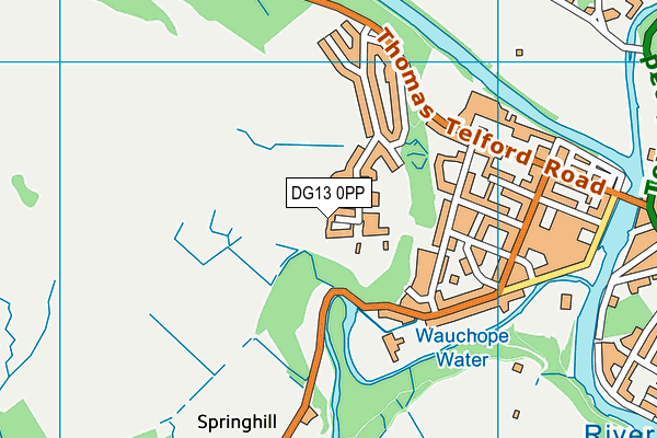 DG13 0PP map - OS VectorMap District (Ordnance Survey)