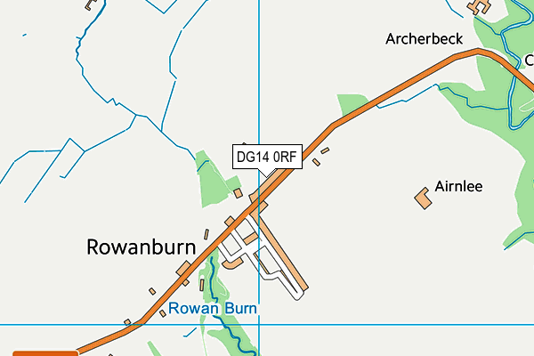 DG14 0RF map - OS VectorMap District (Ordnance Survey)