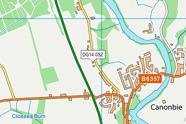 DG14 0SZ map - OS VectorMap District (Ordnance Survey)