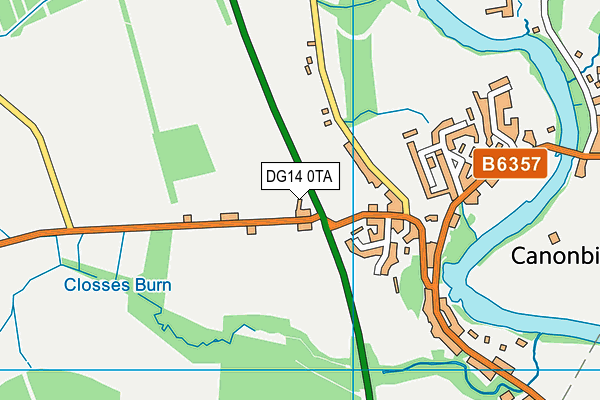 DG14 0TA map - OS VectorMap District (Ordnance Survey)
