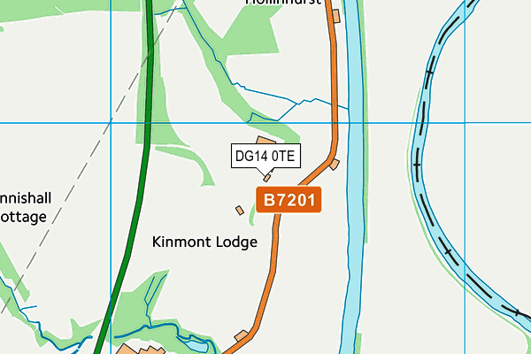 DG14 0TE map - OS VectorMap District (Ordnance Survey)