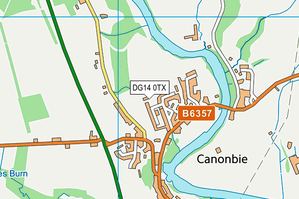 DG14 0TX map - OS VectorMap District (Ordnance Survey)