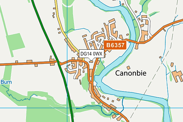 DG14 0WX map - OS VectorMap District (Ordnance Survey)