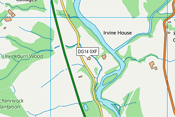 DG14 0XF map - OS VectorMap District (Ordnance Survey)