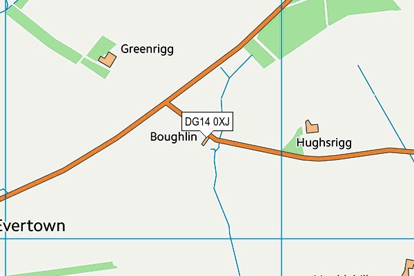 DG14 0XJ map - OS VectorMap District (Ordnance Survey)