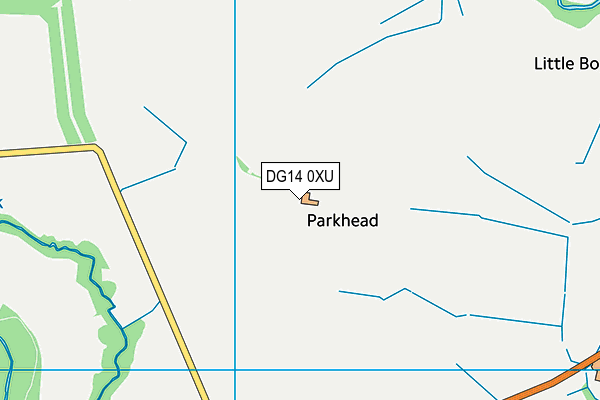 DG14 0XU map - OS VectorMap District (Ordnance Survey)