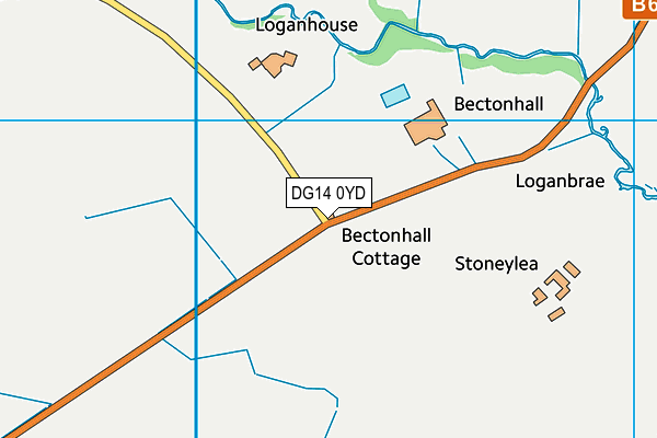 DG14 0YD map - OS VectorMap District (Ordnance Survey)