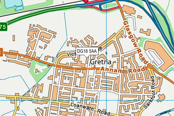 DG16 5AA map - OS VectorMap District (Ordnance Survey)