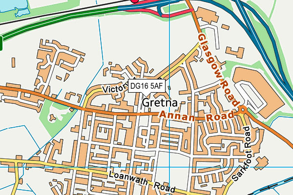 DG16 5AF map - OS VectorMap District (Ordnance Survey)