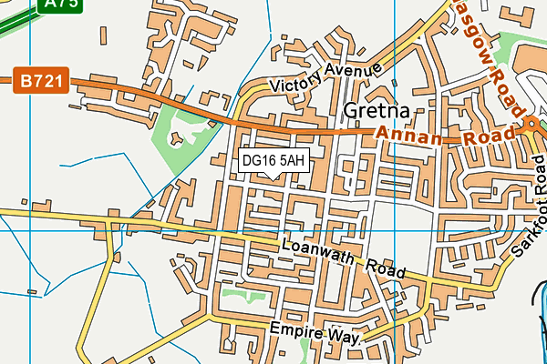 DG16 5AH map - OS VectorMap District (Ordnance Survey)