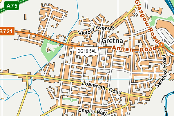 DG16 5AL map - OS VectorMap District (Ordnance Survey)