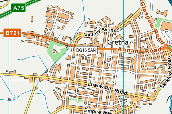 DG16 5AN map - OS VectorMap District (Ordnance Survey)