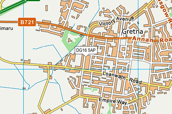 DG16 5AP map - OS VectorMap District (Ordnance Survey)