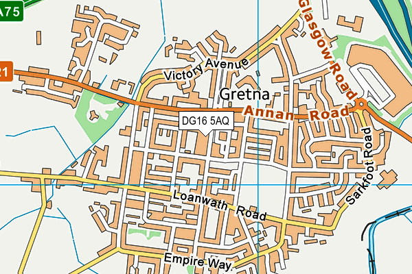 Map of SAMRA STORES (GRETNA) LTD at district scale
