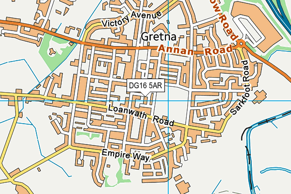 DG16 5AR map - OS VectorMap District (Ordnance Survey)