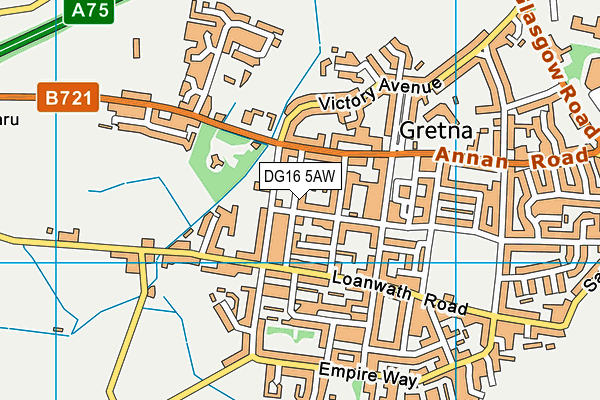 DG16 5AW map - OS VectorMap District (Ordnance Survey)