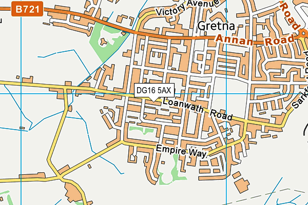 DG16 5AX map - OS VectorMap District (Ordnance Survey)