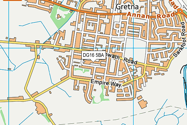 DG16 5BA map - OS VectorMap District (Ordnance Survey)