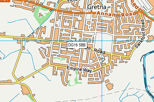 DG16 5BB map - OS VectorMap District (Ordnance Survey)