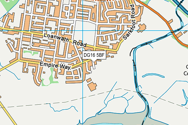 DG16 5BF map - OS VectorMap District (Ordnance Survey)