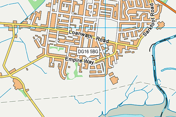 DG16 5BG map - OS VectorMap District (Ordnance Survey)