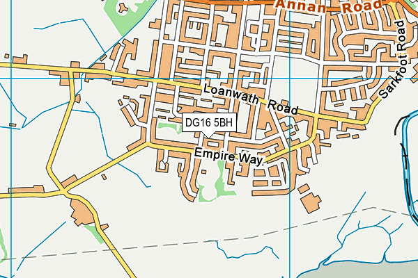 DG16 5BH map - OS VectorMap District (Ordnance Survey)