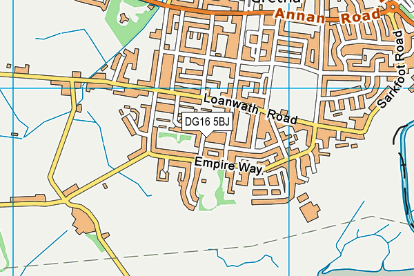 DG16 5BJ map - OS VectorMap District (Ordnance Survey)