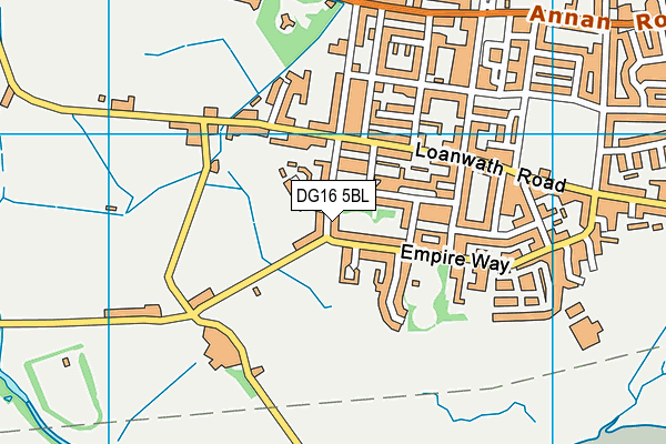 DG16 5BL map - OS VectorMap District (Ordnance Survey)