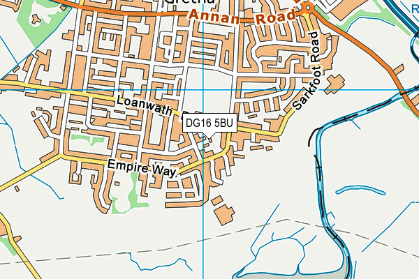 DG16 5BU map - OS VectorMap District (Ordnance Survey)