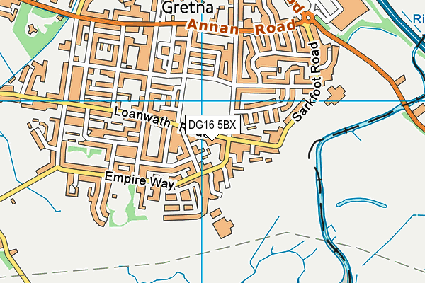DG16 5BX map - OS VectorMap District (Ordnance Survey)