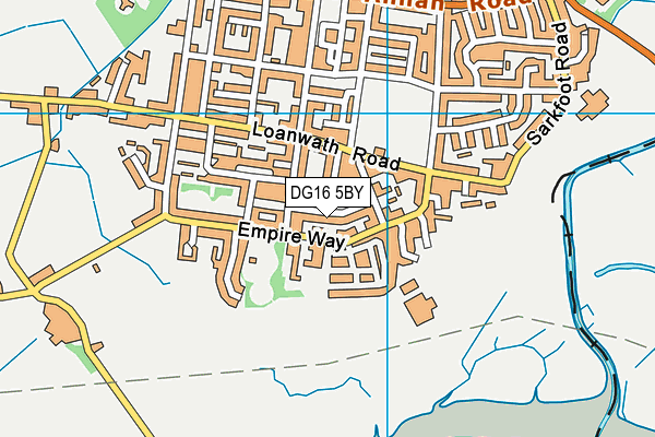 DG16 5BY map - OS VectorMap District (Ordnance Survey)
