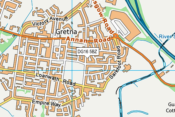 DG16 5BZ map - OS VectorMap District (Ordnance Survey)