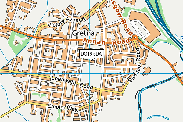 DG16 5DA map - OS VectorMap District (Ordnance Survey)