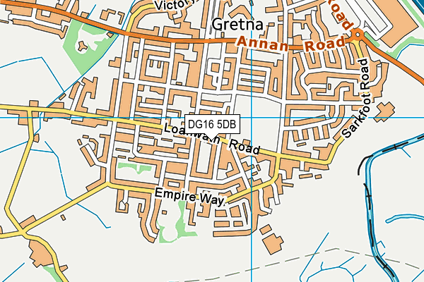 DG16 5DB map - OS VectorMap District (Ordnance Survey)