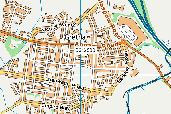DG16 5DD map - OS VectorMap District (Ordnance Survey)