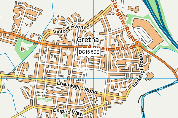 DG16 5DE map - OS VectorMap District (Ordnance Survey)