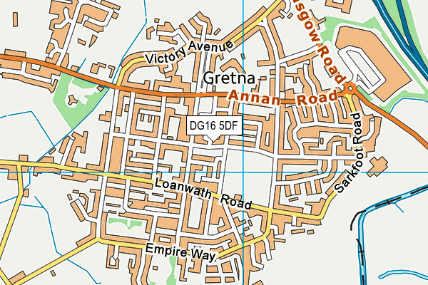 DG16 5DF map - OS VectorMap District (Ordnance Survey)