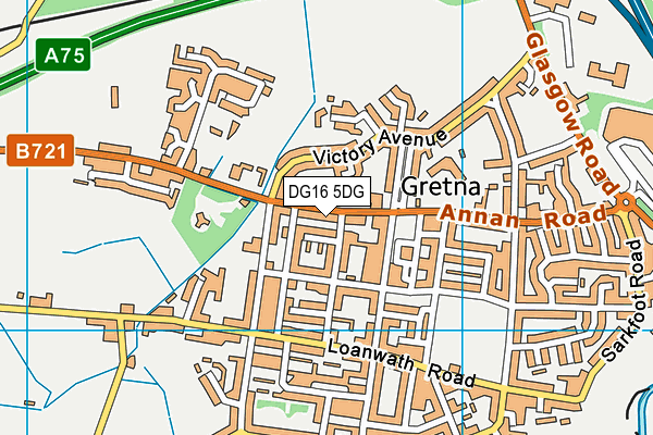 DG16 5DG map - OS VectorMap District (Ordnance Survey)