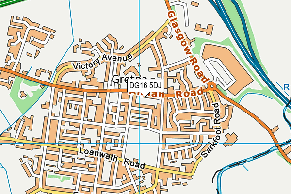 DG16 5DJ map - OS VectorMap District (Ordnance Survey)