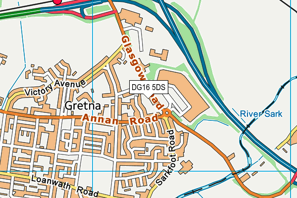 DG16 5DS map - OS VectorMap District (Ordnance Survey)