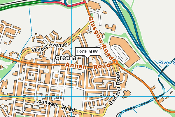 DG16 5DW map - OS VectorMap District (Ordnance Survey)