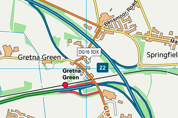 DG16 5DX map - OS VectorMap District (Ordnance Survey)