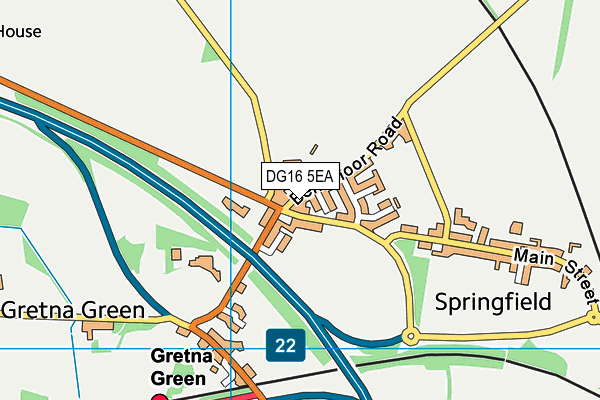 DG16 5EA map - OS VectorMap District (Ordnance Survey)